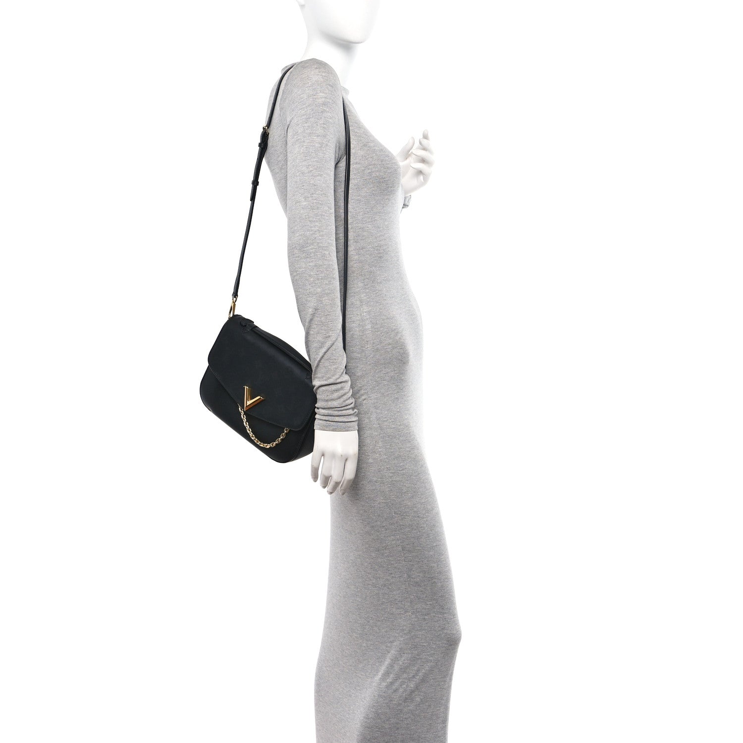 Louis Vuitton Calfskin Monogram Very Messenger Black 2 of 9