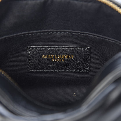 Saint Laurent Calfskin Matelasse Monogram Lou Belt Bag Black 6 of 9
