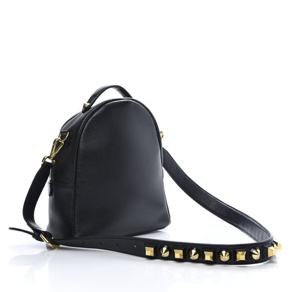 Fendi Vitello Dolce Studded Mini Backpack Black 3 of 12