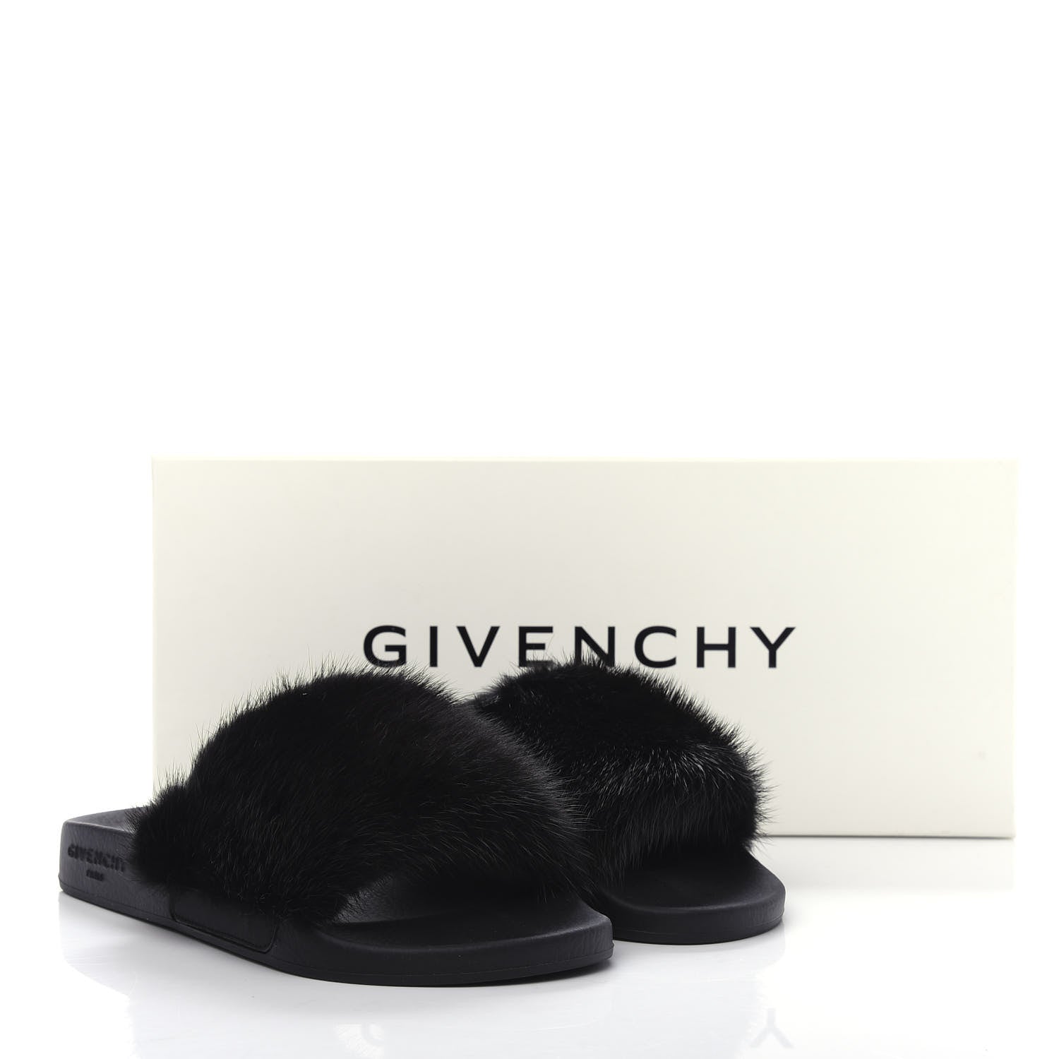Givenchy Mink Rubber Slide Sandals 38 Black 11 of 11