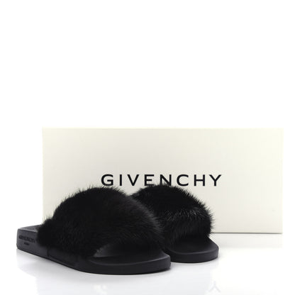 Givenchy Mink Rubber Slide Sandals 38 Black 11 of 11