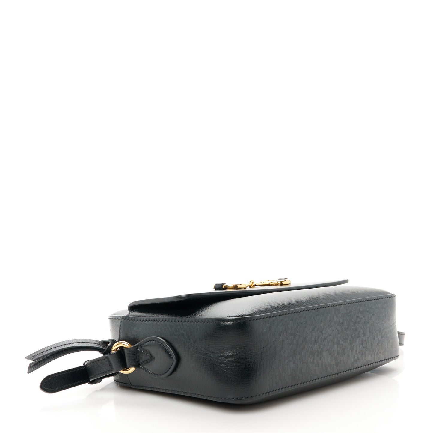 Textured Calfskin Small Horsebit 1955 Shoulder Bag Black