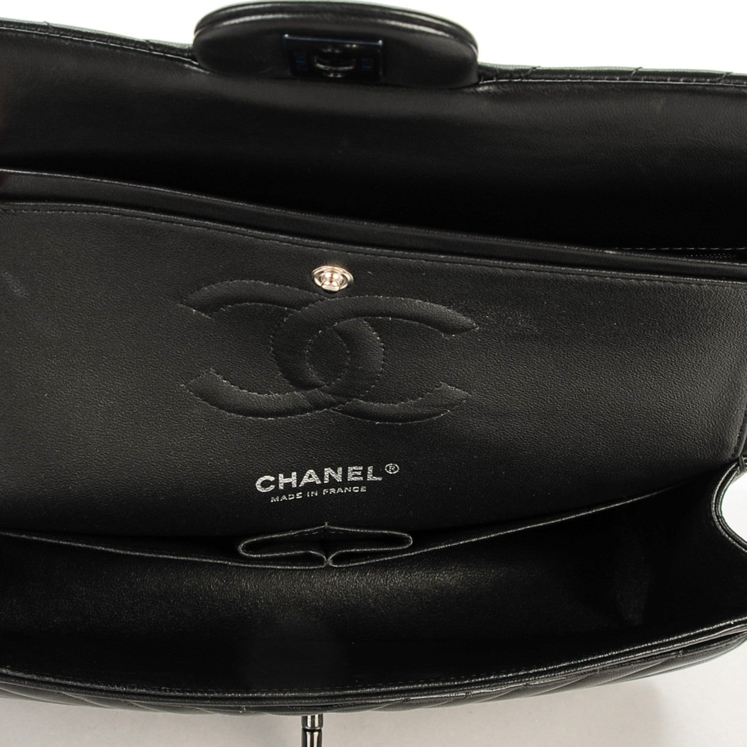 Chanel Lambskin Chevron Medium Double Flap So Black 5 of 9