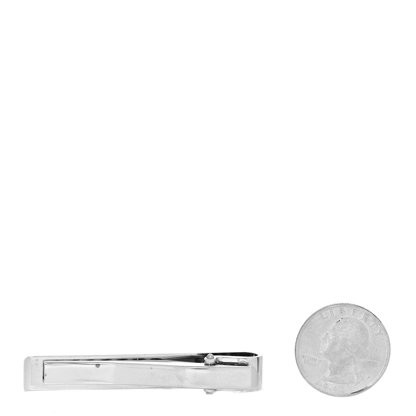Damier Tie Clip Silver