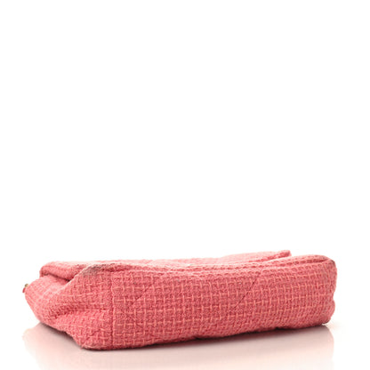 Chanel Metallic Tweed Quilted Large Chanel 19 Flap Pink 3 of 8