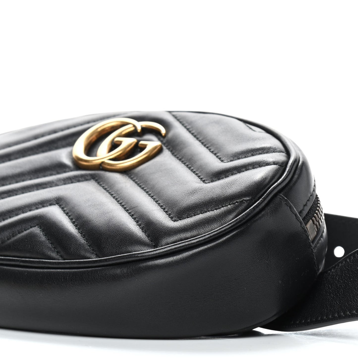 Calfskin Matelasse GG Marmont Belt Bag 75 30 Black