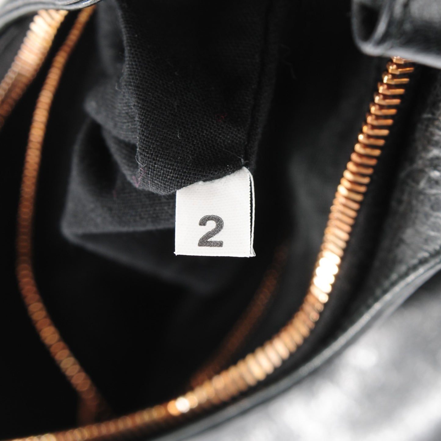 Agneau Giant 12 Rose Gold Hardware Hip Black