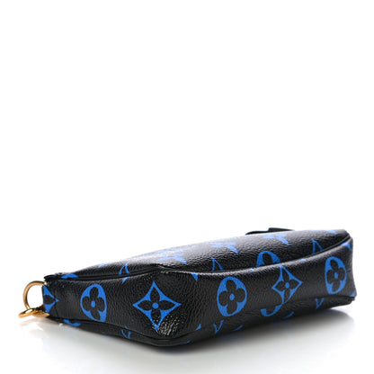 Louis Vuitton Colored Monogram Mini Pochette Accessories Blue Black 4 of 9