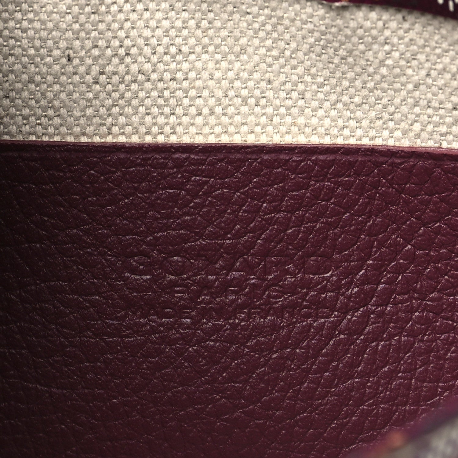 Goyard Goyardine Plumet Wallet Clutch Burgundy 6 of 9