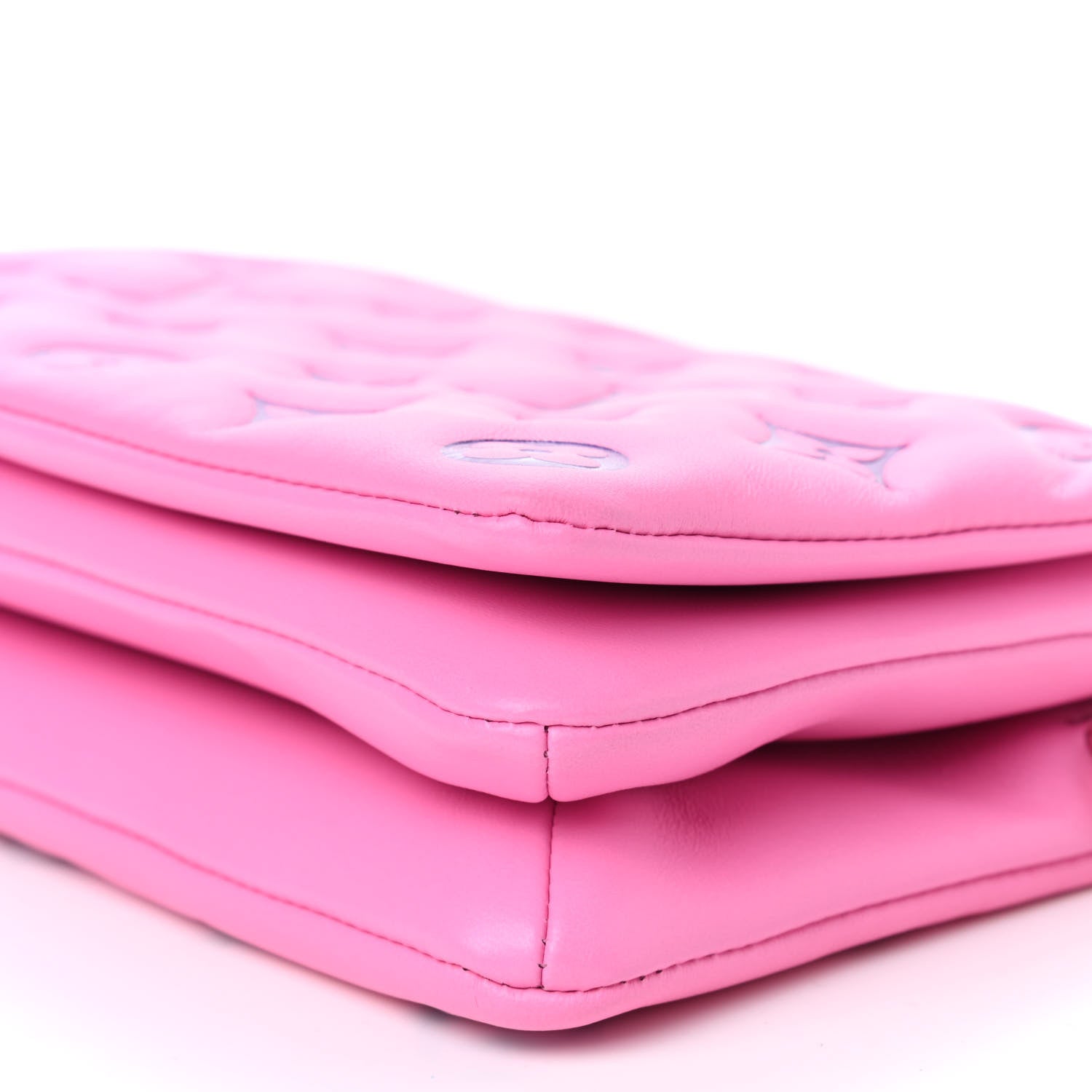Louis Vuitton Lambskin Embossed Monogram Vuittamins Pochette Coussin Rose Violet 7 of 9