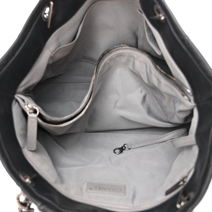 Chanel Calfskin Quilted Large Coco Pleats Tote Black 5 of 14