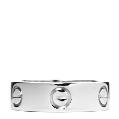 Cartier 18K White Gold 5.5mm LOVE Ring 50 5.25 3 of 4
