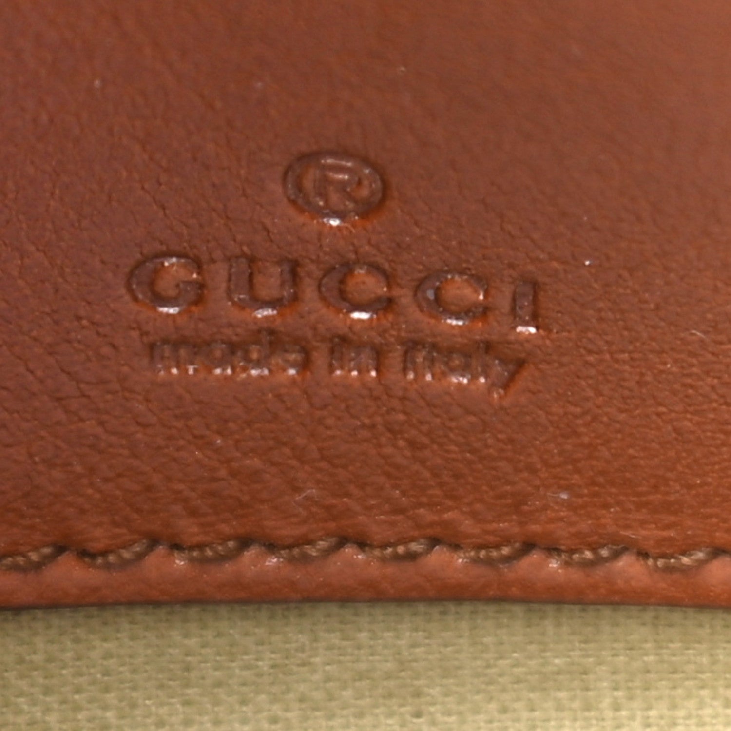 Gucci Vintage Canvas Web Pouch Sand Cuir 6 of 10