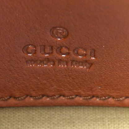 Gucci Vintage Canvas Web Pouch Sand Cuir 6 of 10