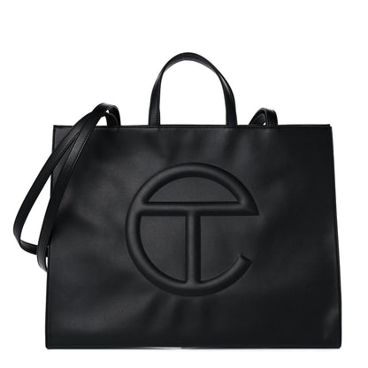 Telfar Vegan Leather Large Shopping Bag Black 1 of 9