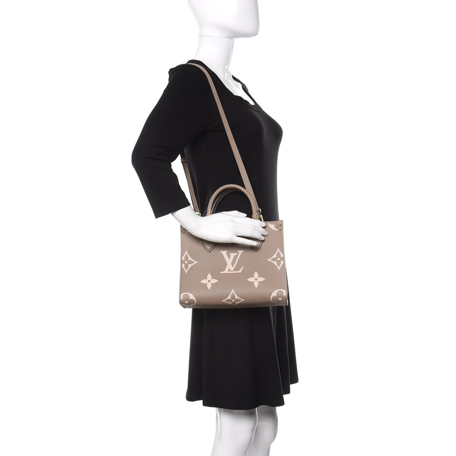 Louis Vuitton Empreinte Monogram Giant Onthego PM Tourterelle Creme 2 of 10