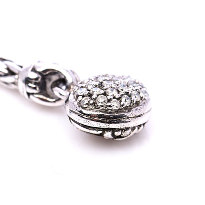 John Hardy Sterling Silver Diamond Classic Chain Drop Earrings 6 of 8