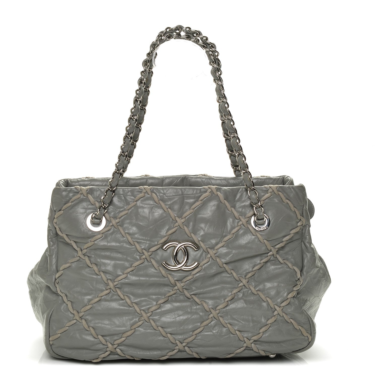 Chanel Calfskin Ultra Stitch Tote Grey 1 of 8