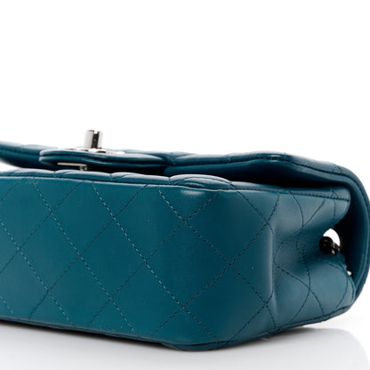 Chanel Lambskin Quilted Mini Rectangular Flap Blue 11 of 12