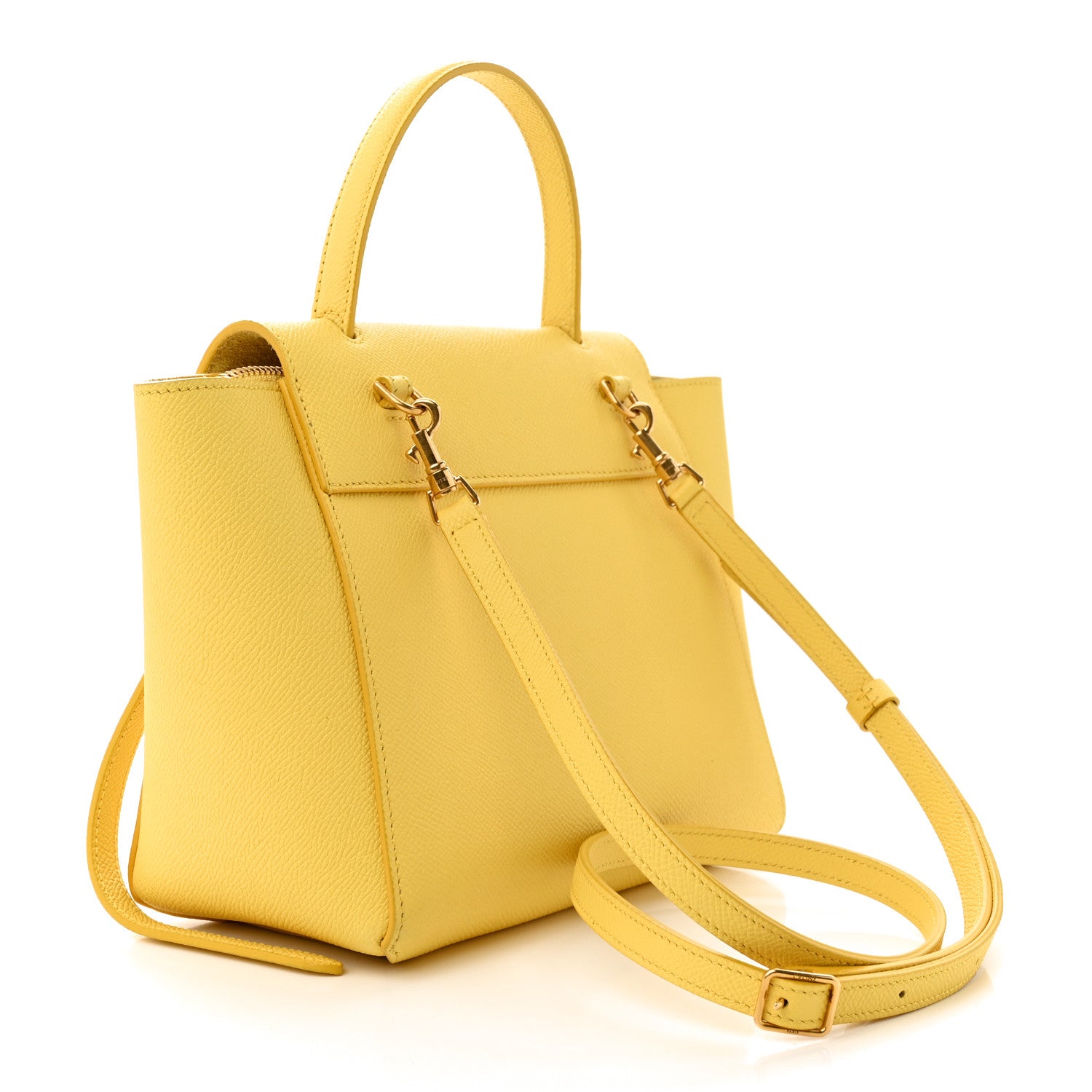 Celine Grained Calfskin Nano Belt Bag Citron 3 of 16