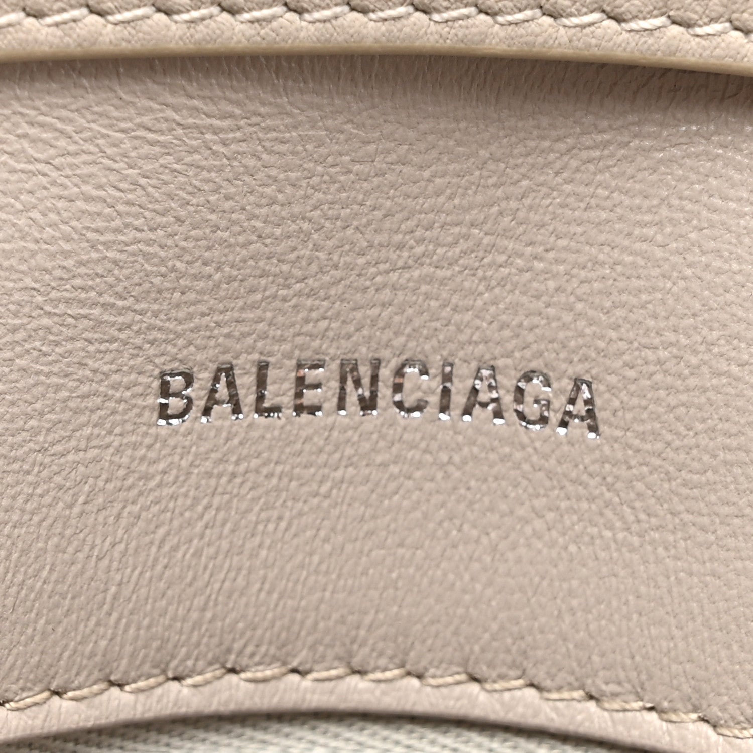 Balenciaga Semi Shiny Smooth Calfskin Small Downtown Shoulder Bag Cold Beige 6 of 14