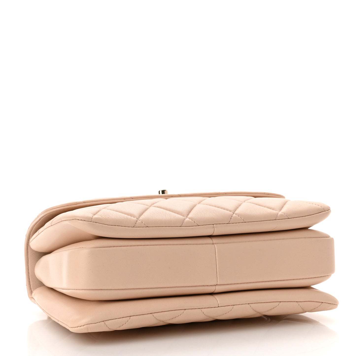 Lambskin Quilted Small Trendy CC Dual Handle Flap Bag Beige