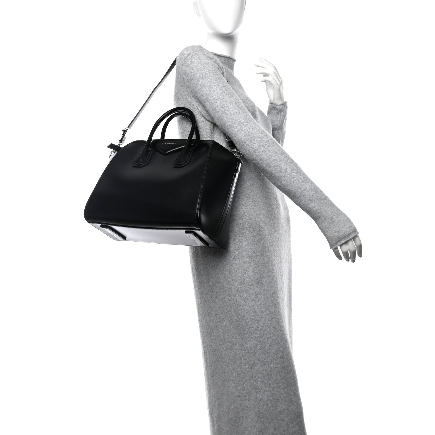 Givenchy Shiny Lord Calfskin Medium Antigona Black 2 of 10
