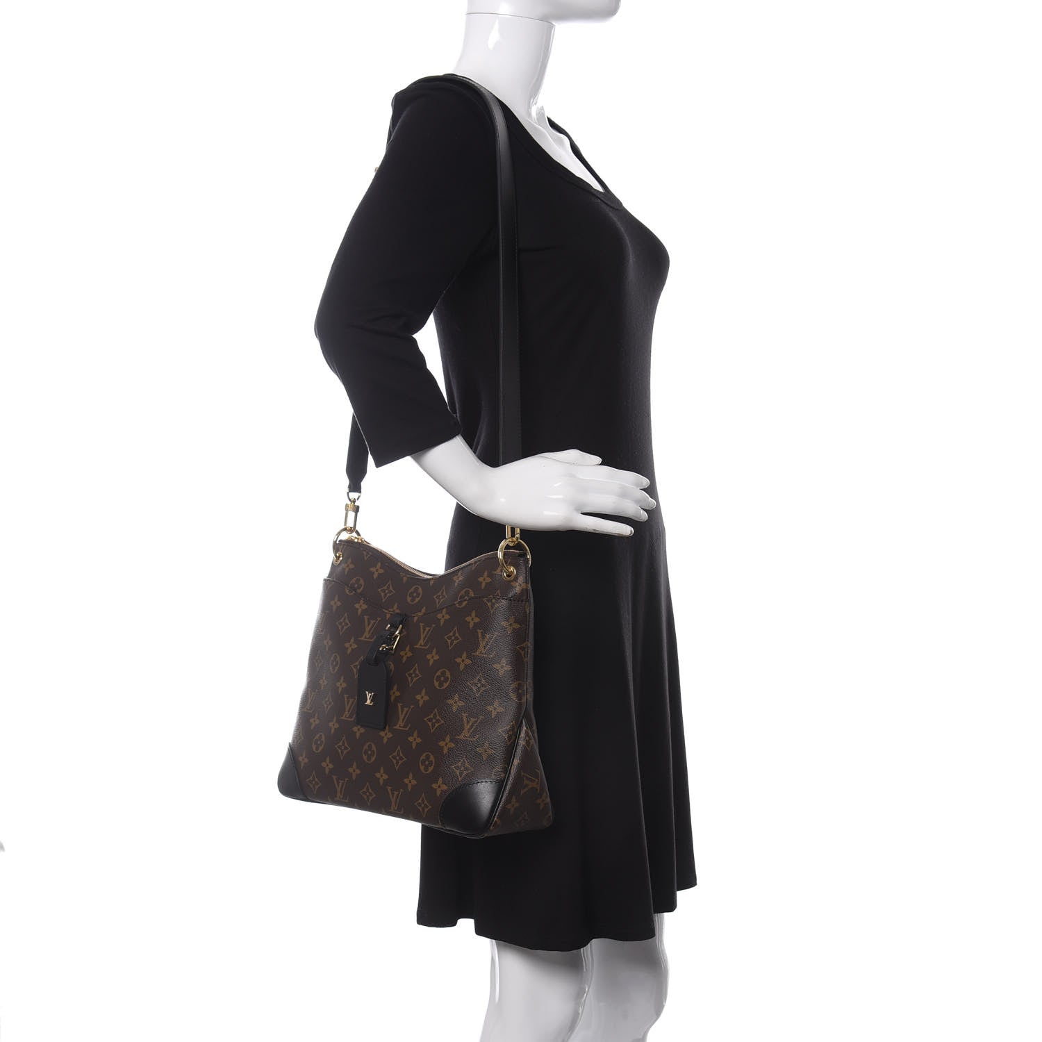 Louis Vuitton Monogram Odeon MM Black 2 of 9