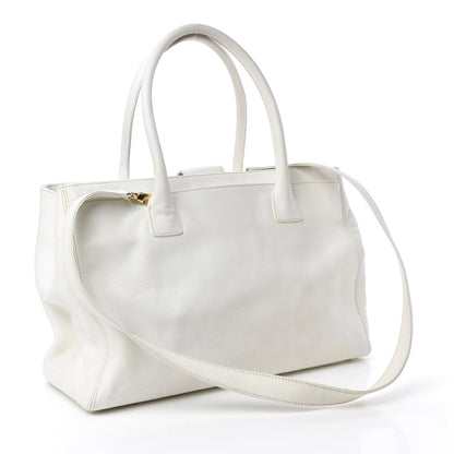 Chanel Calfskin Cerf Executive Shopper Tote White 4 of 16