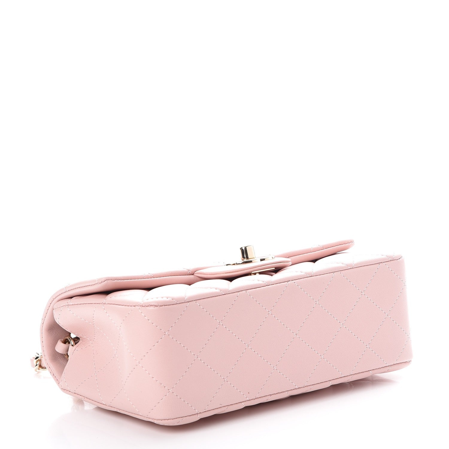 Chanel Lambskin Quilted Mini Rectangular Flap Light Pink 4 of 8