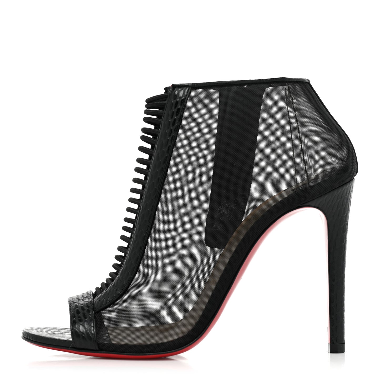 Calfskin Jurassic Rete Trouble 100 Booties 38.5 Black