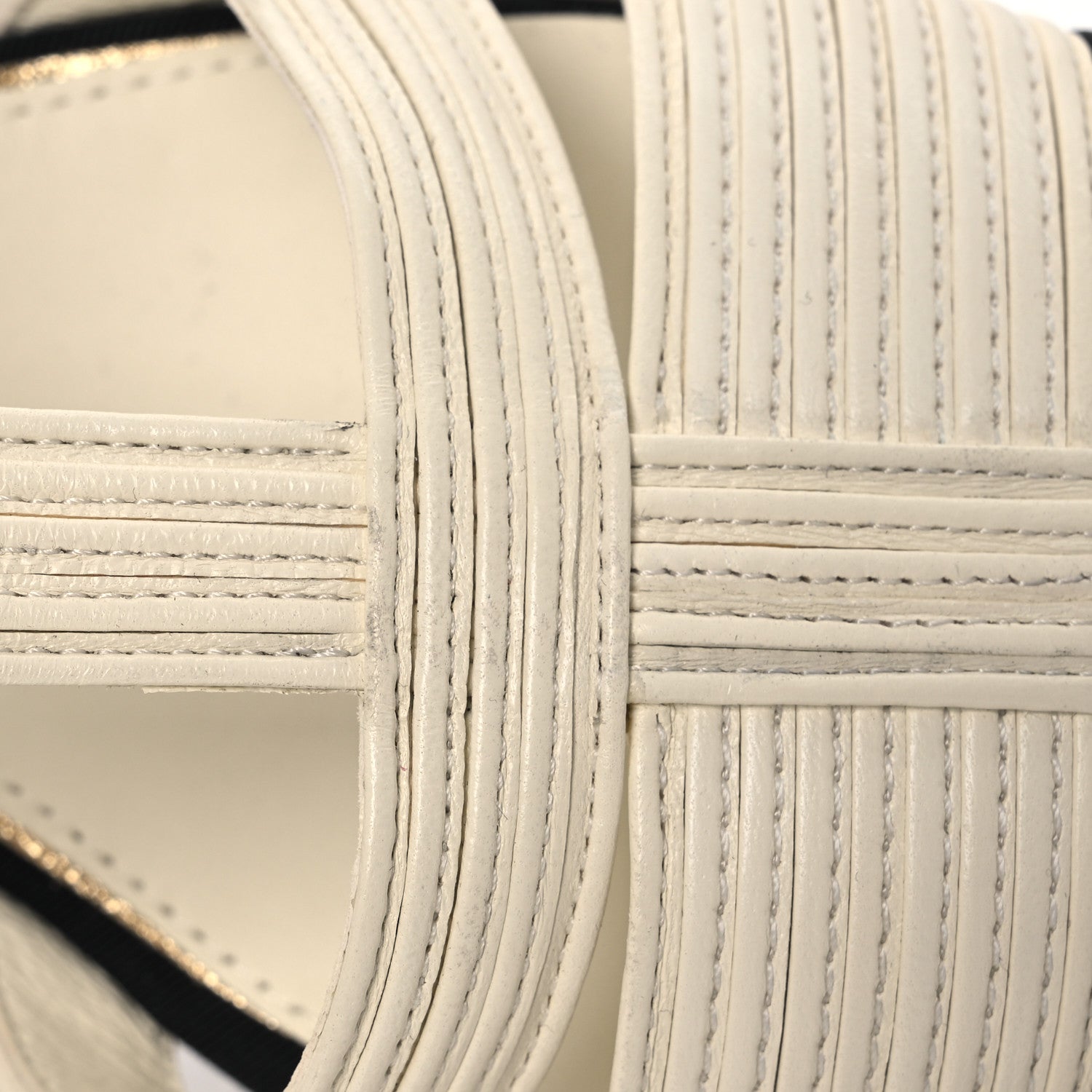 Chanel Lambskin Grosgrain Pearl CC Cap Toe Slingback Sandals 36 Ivory Black 12 of 12