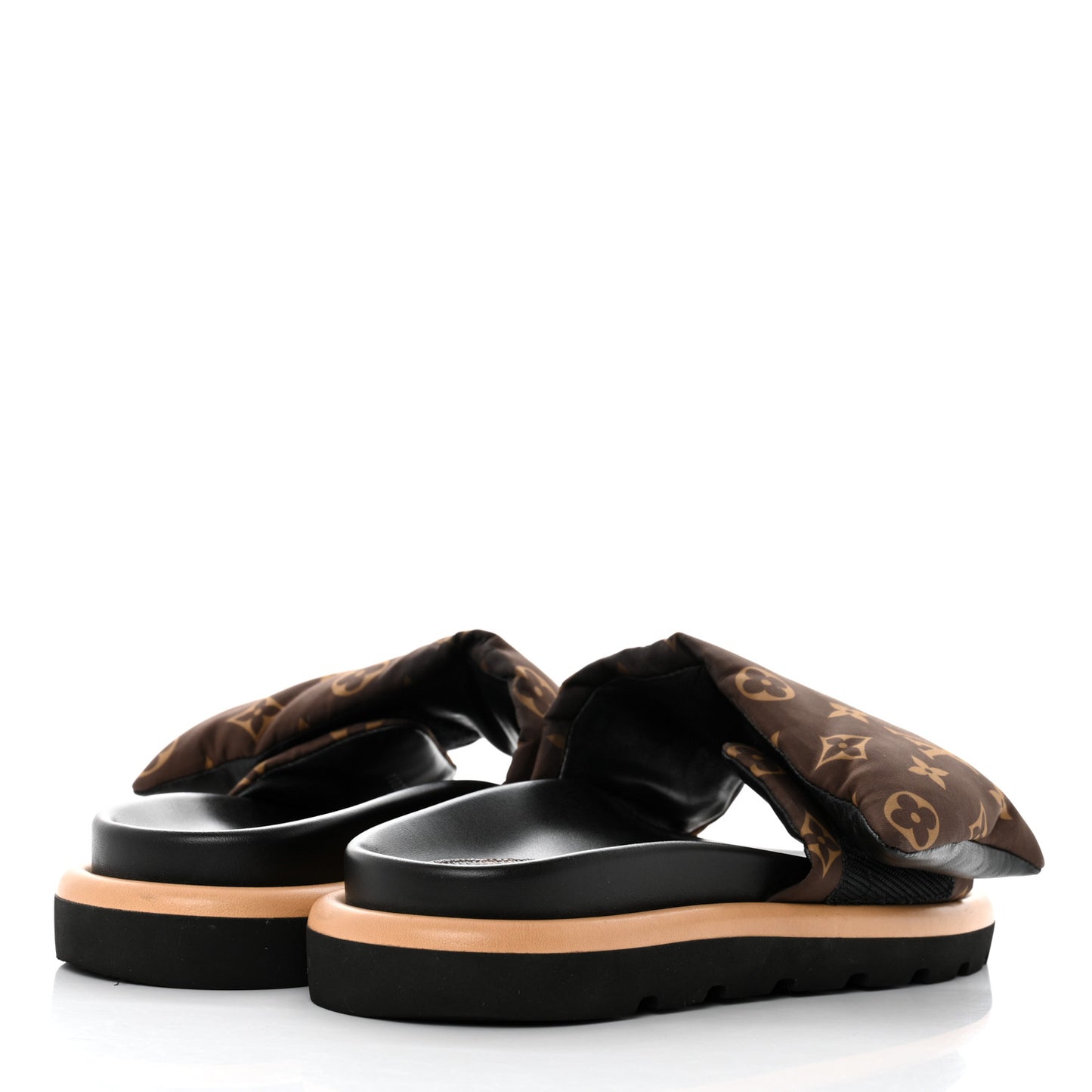 Nylon Monogram Pool Pillow Comfort Mule 40 Cacao Brown
