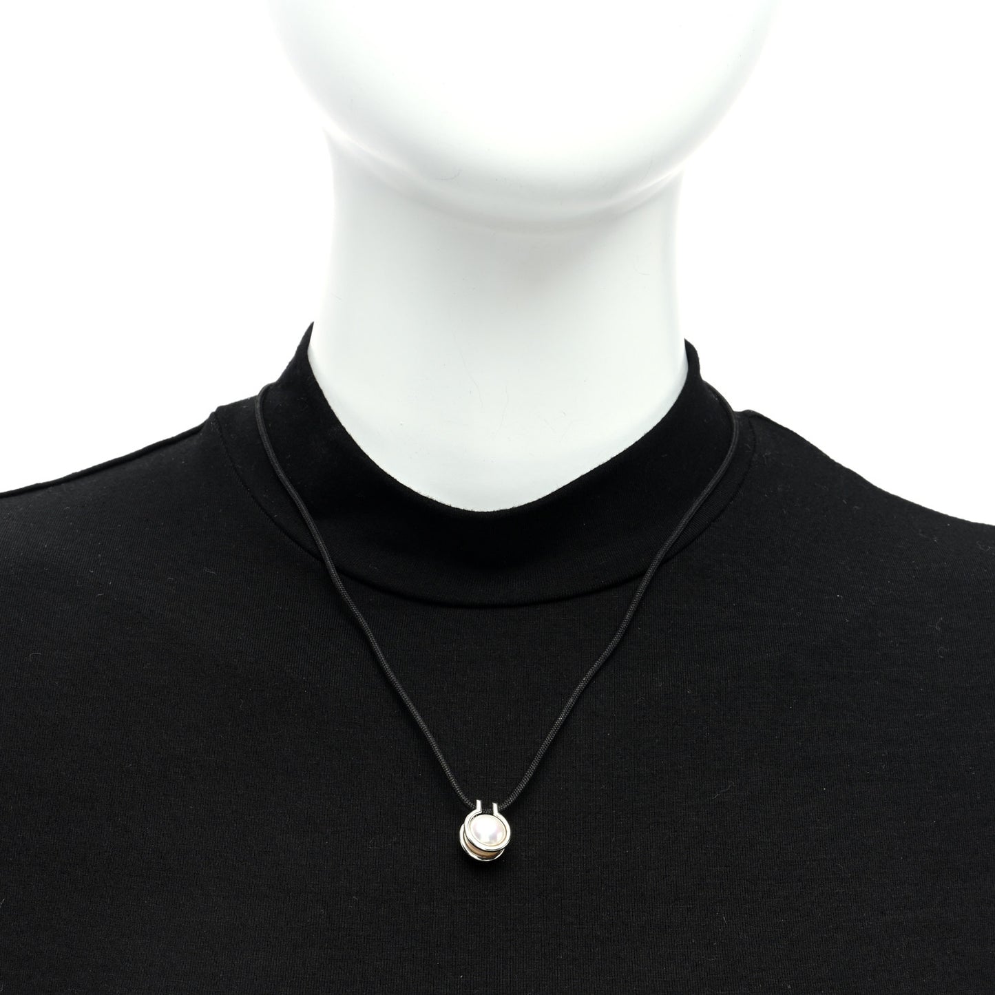 Sterling Silver Pearl HardWear Cord Necklace