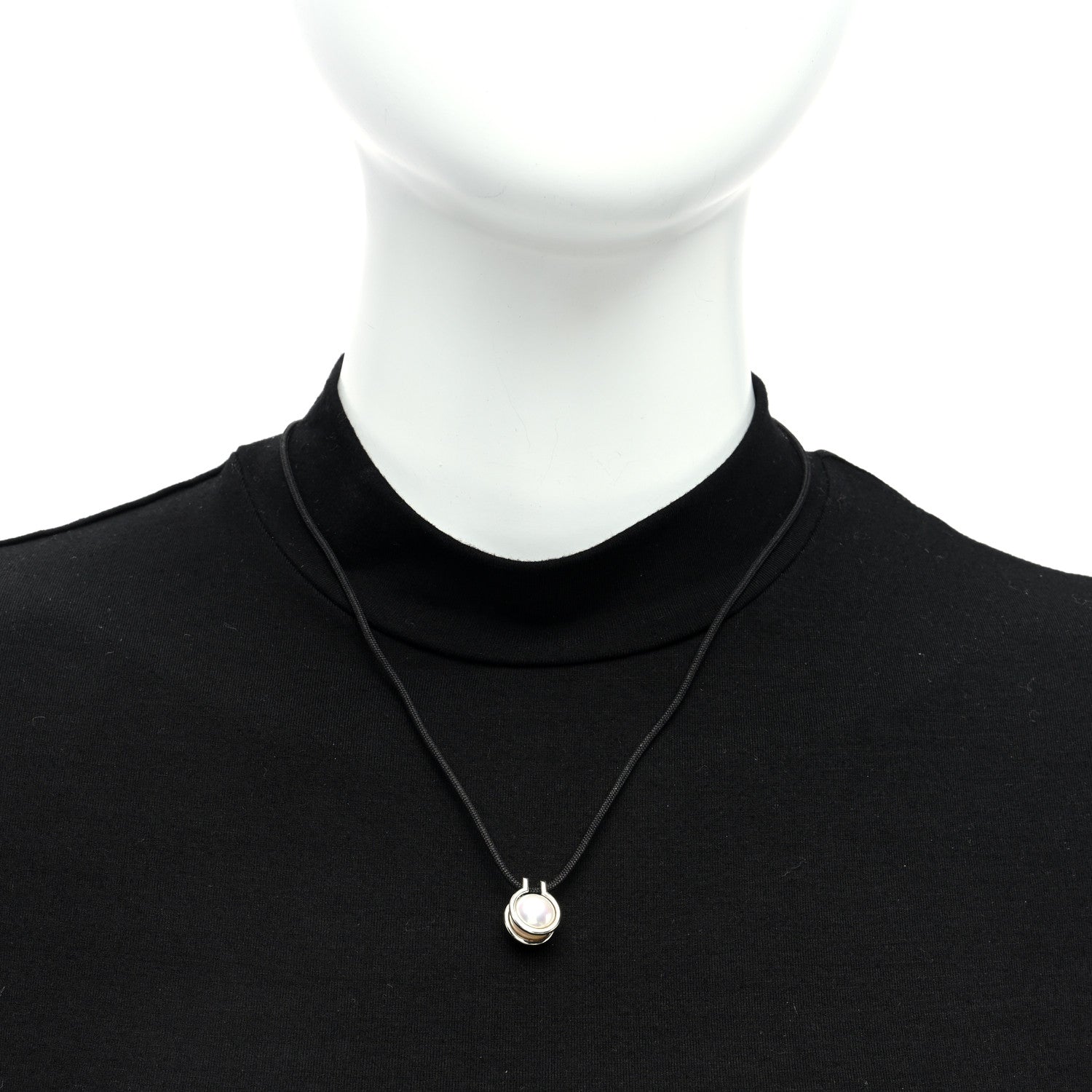 Tiffany Sterling Silver Pearl HardWear Cord Necklace 2 of 6