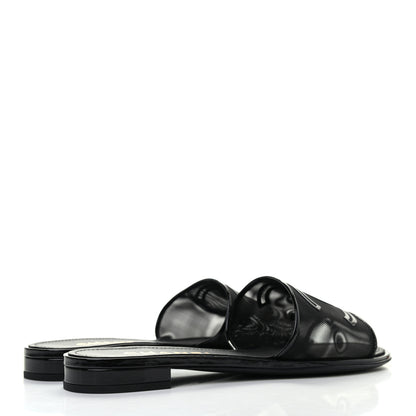 Chanel Mesh Patent Calfskin CC Mules 39 Black 3 of 5