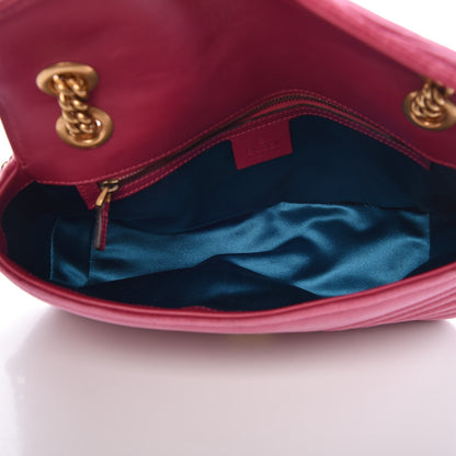 Gucci Velvet Matelasse Small GG Marmont Shoulder Bag Light Raspberry Rose 5 of 8