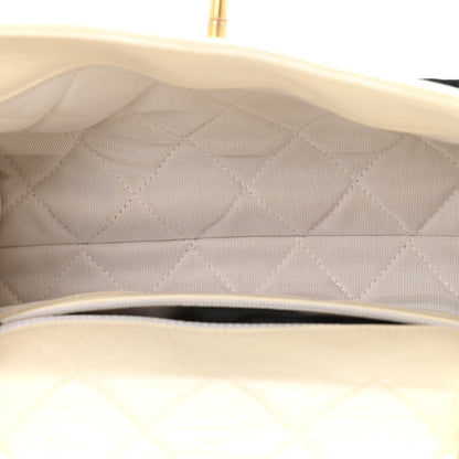 Chanel Crumbled Calfskin Embossed Flap White 5 of 13