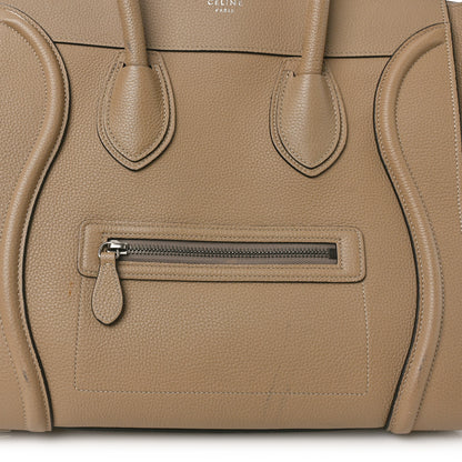 Celine Drummed Calfskin Mini Luggage Dune 11 of 14