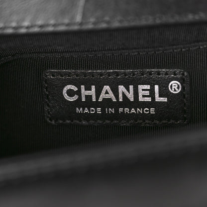 Chanel Calfskin Quilted Medium Top Handle Boy Flap Black 7 of 13