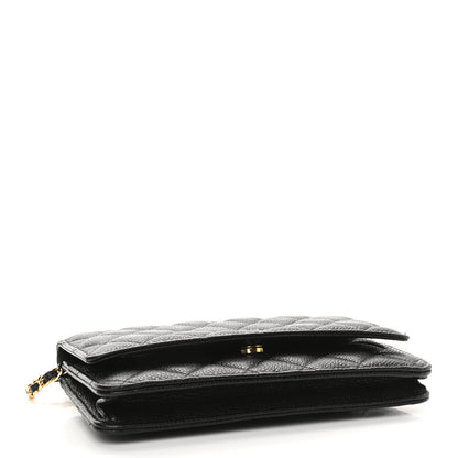 Chanel Caviar Quilted Wallet On Chain WOC Black 3 of 11