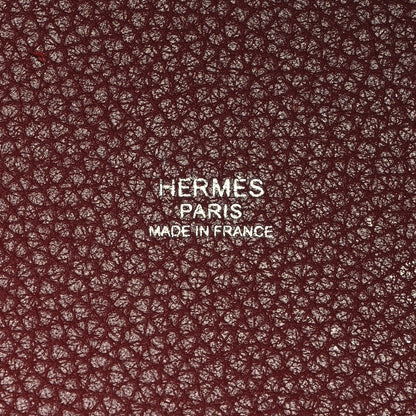 Hermes Taurillon Clemence Swift Picotin Lock 22 MM Rouge H Brique 6 of 12