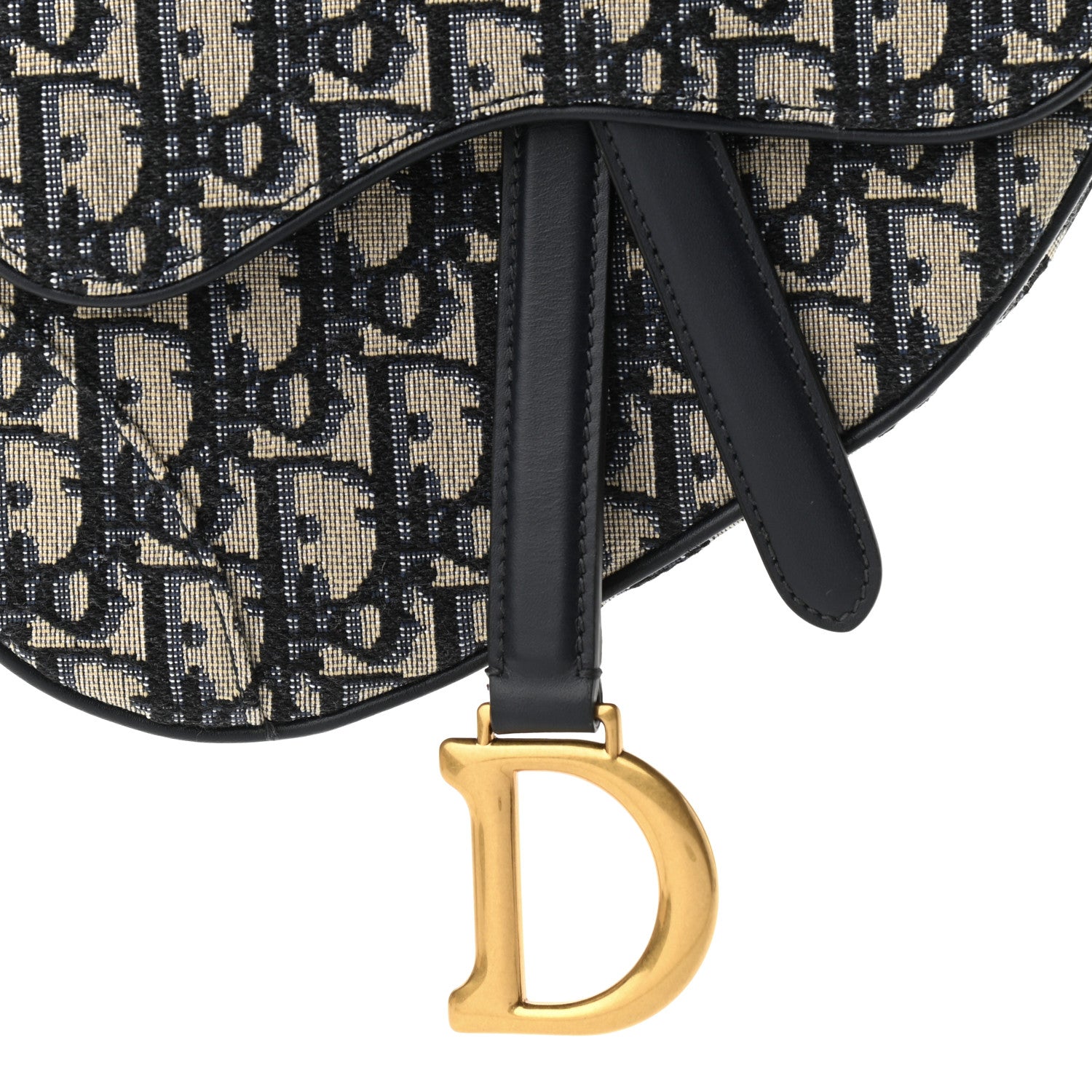 Christian Dior Oblique Mini Saddle Bag Blue 8 of 10