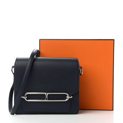Hermes Evercolor Verso Mini Sac Roulis Bleu Nuit Orange 11 of 11