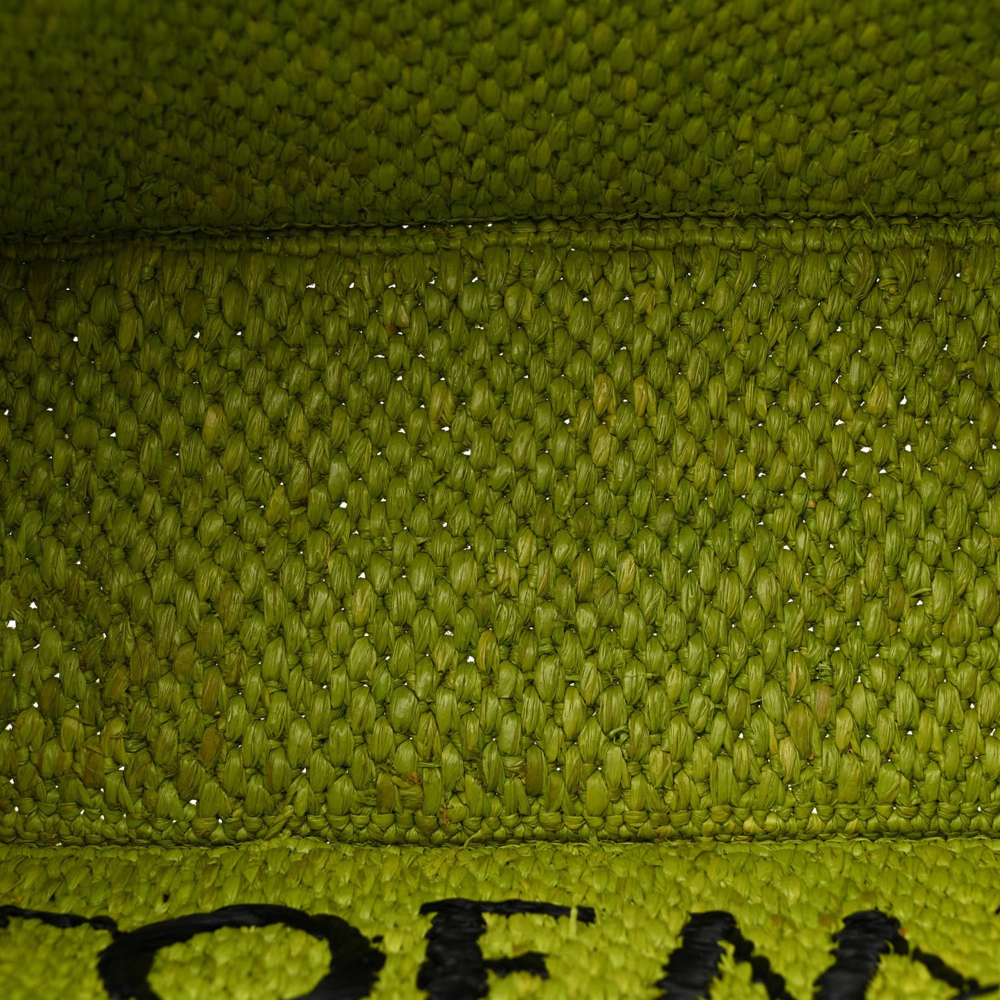 X PAULA'S IBIZA Raffia Font Tote Meadow Green