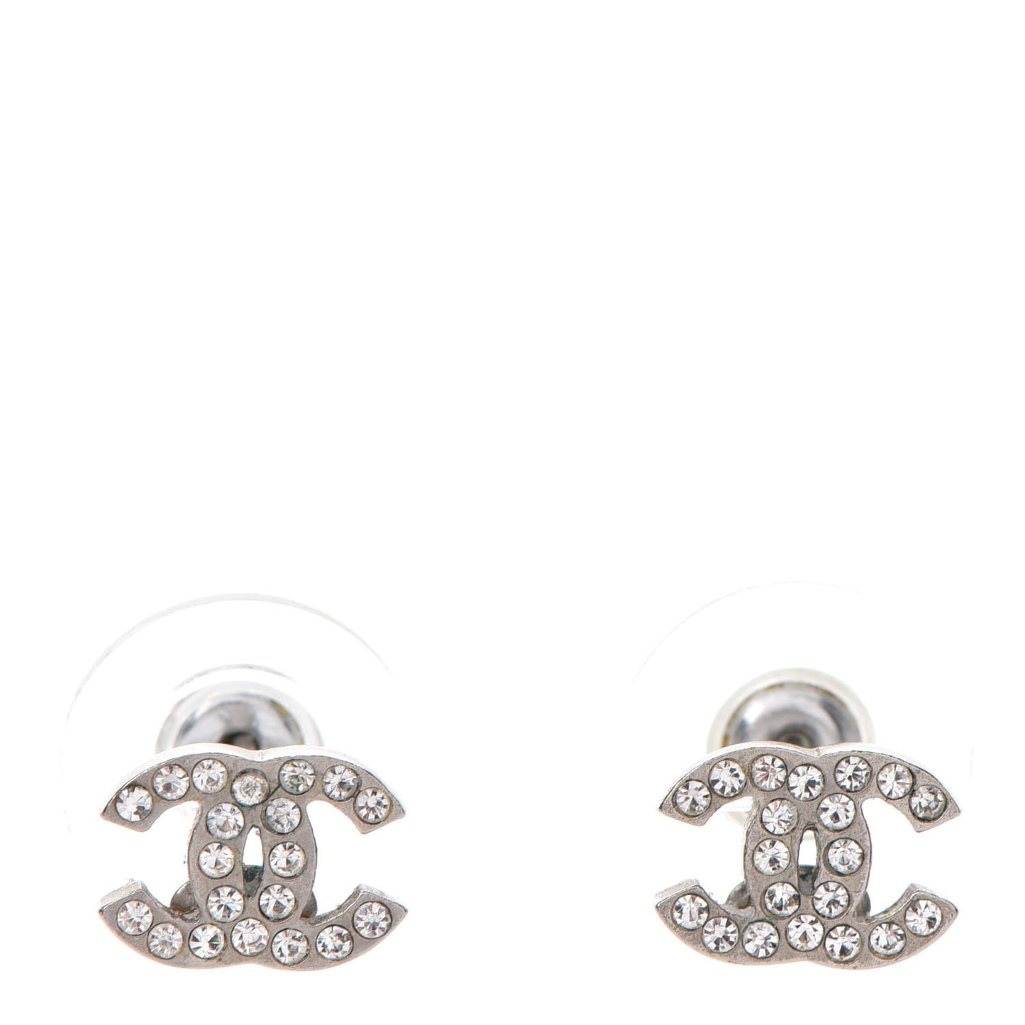 Crystal Mini Timeless CC Earrings Silver