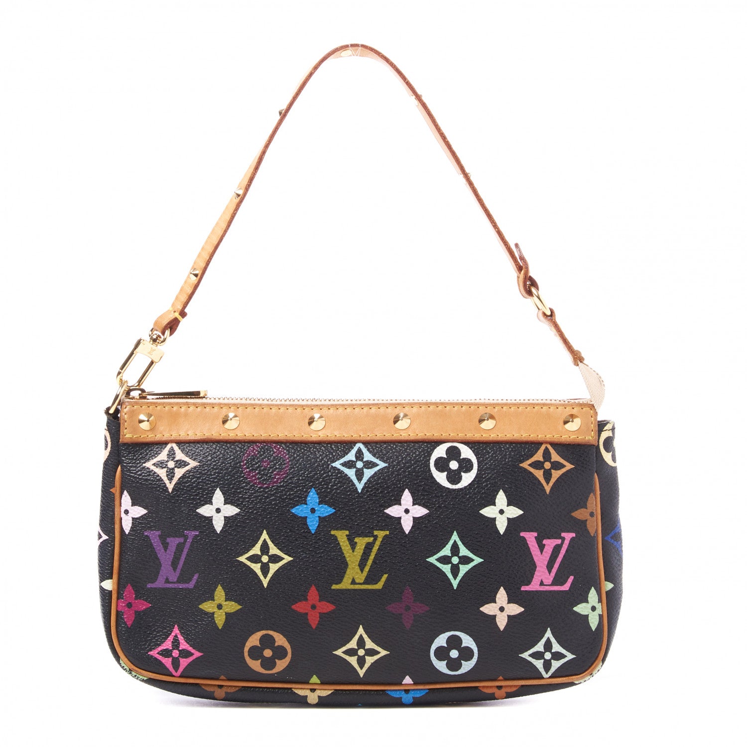 Louis Vuitton Monogram Multicolor Pochette Accessories Black 1 of 8