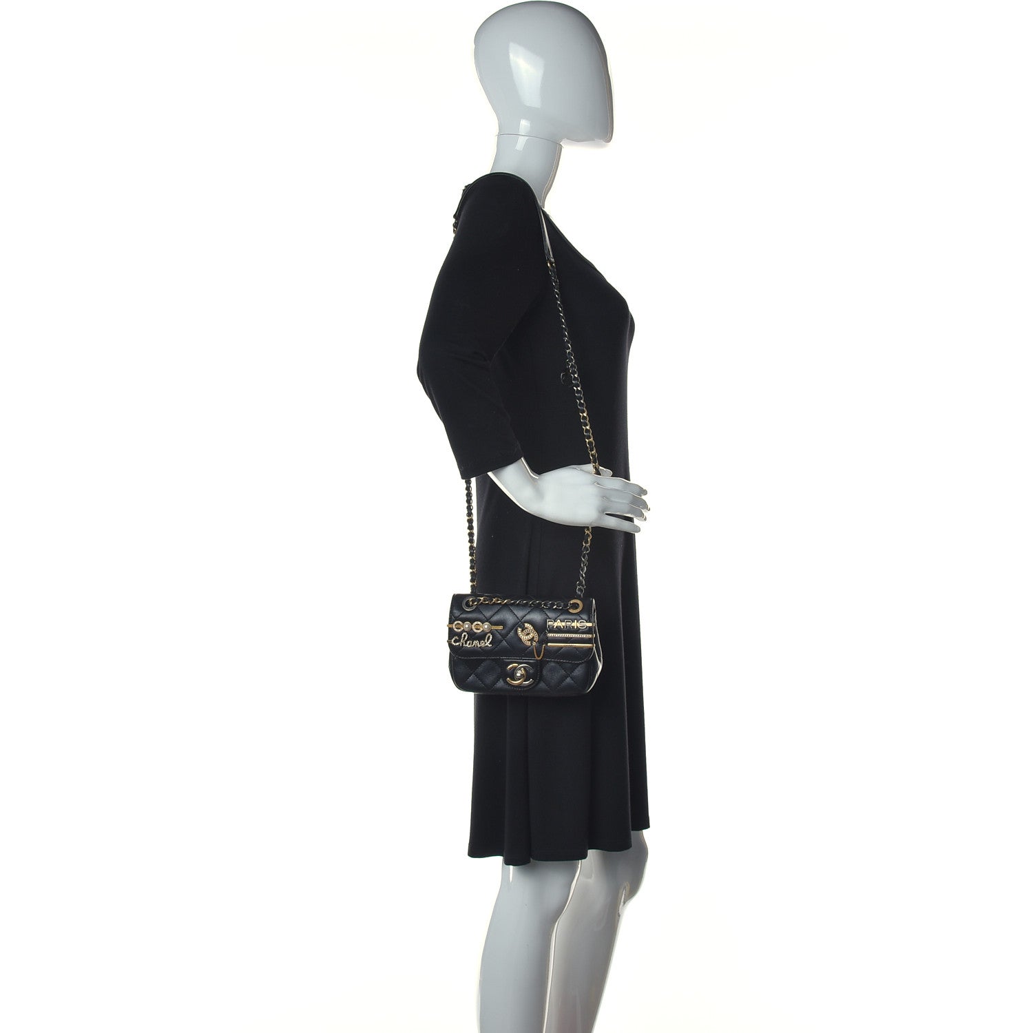 Chanel Lambskin Quilted Mini Coco Clips Single Flap Black 2 of 11