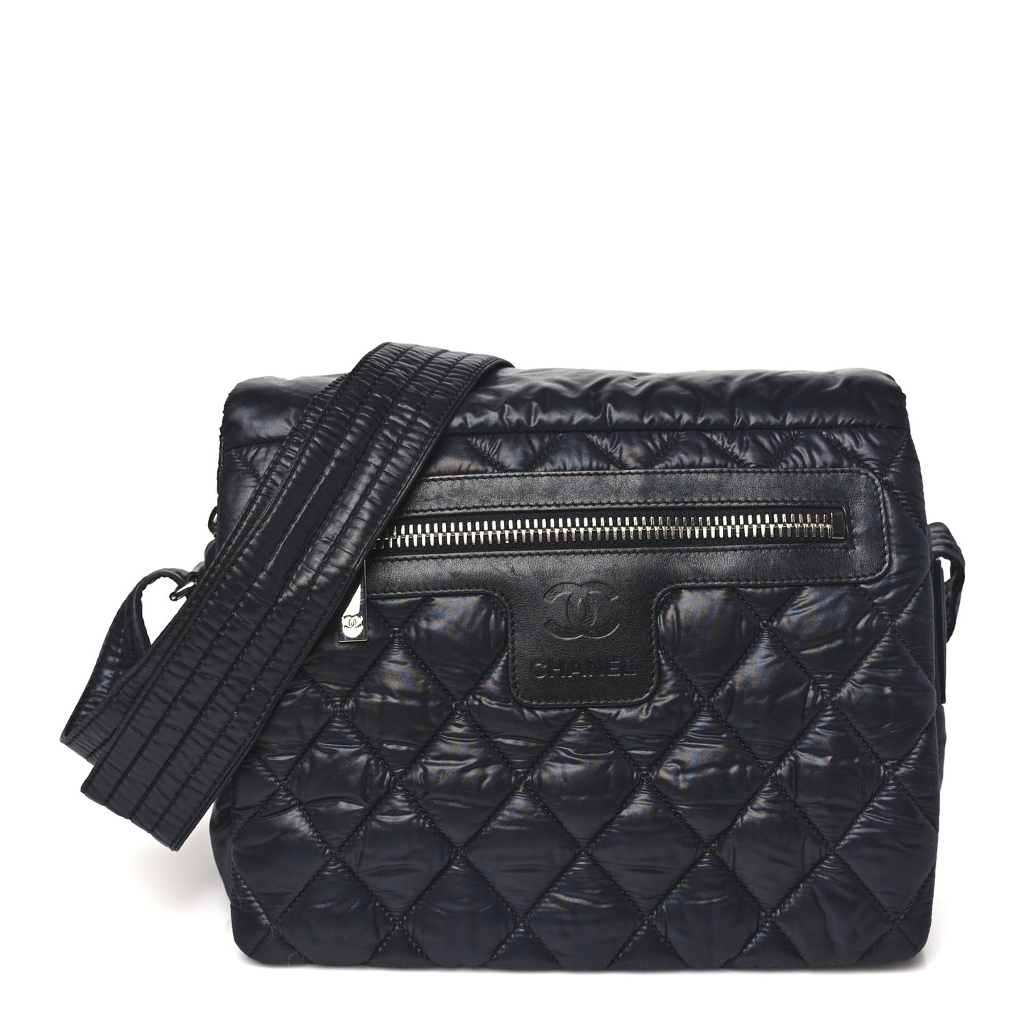 Nylon Small Coco Cocoon Messenger Bag Black