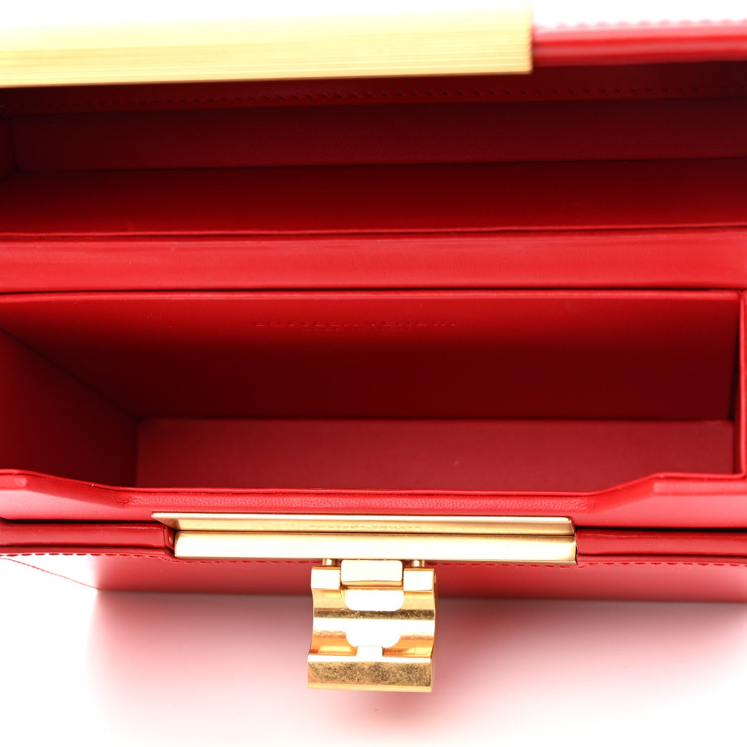 Bottega Veneta Calfskin Daisey Box Clutch Red 5 of 9